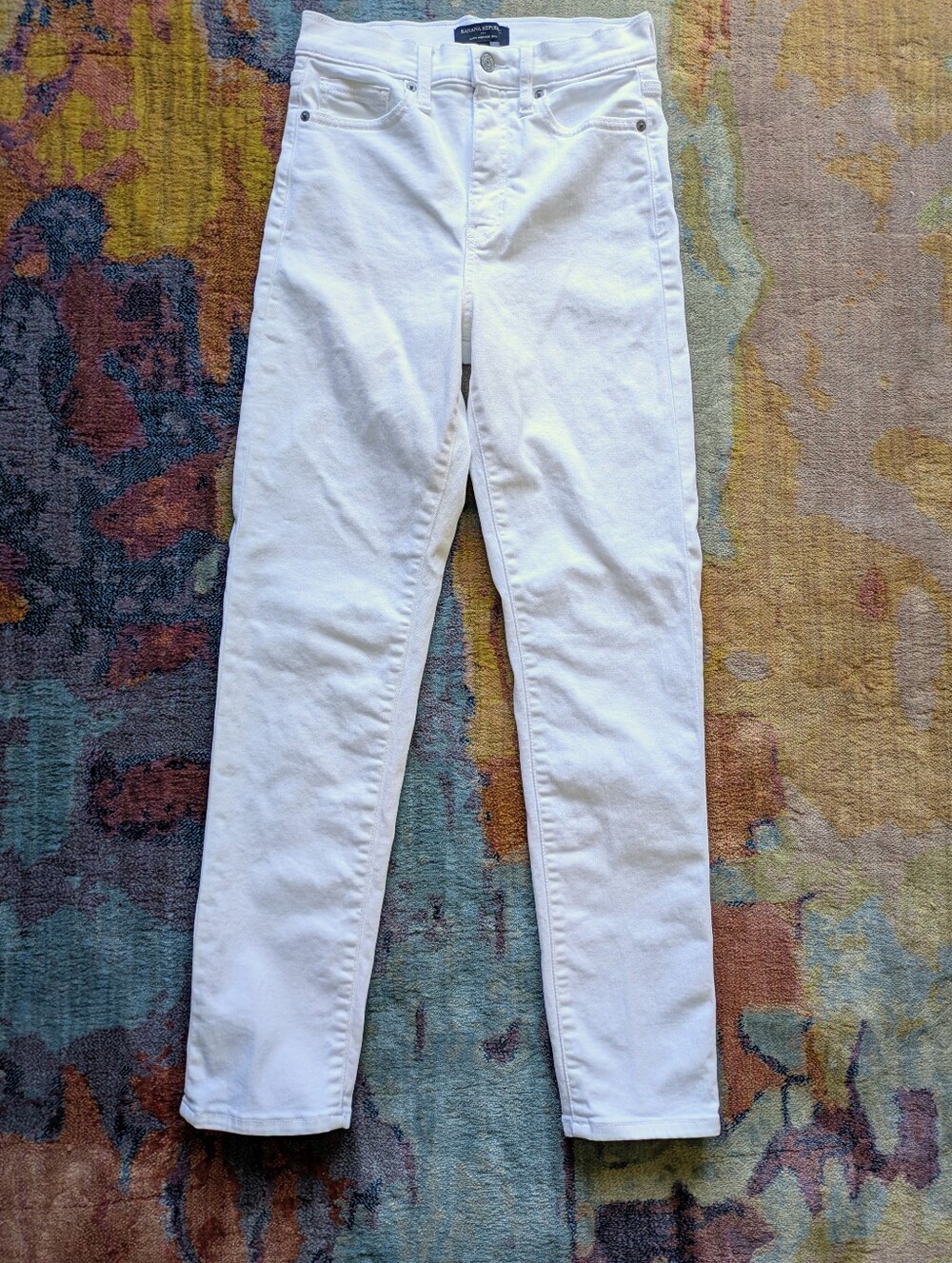 Banana Republic White Ultra High-Rise Slim Jeans